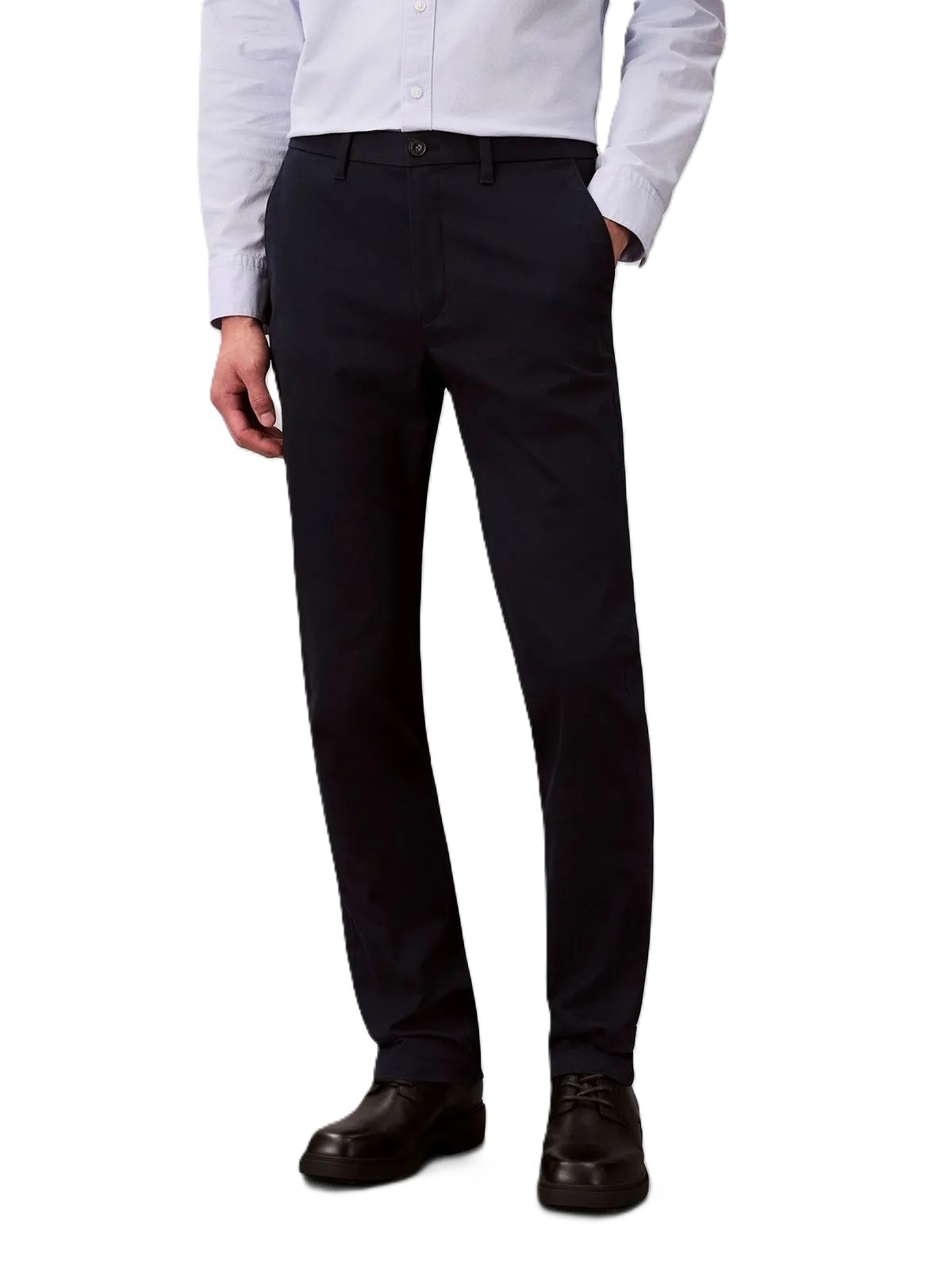 PANTALON CAB.-SLIM COTTON STRETCH CHINO TROU-DARK DENIM
