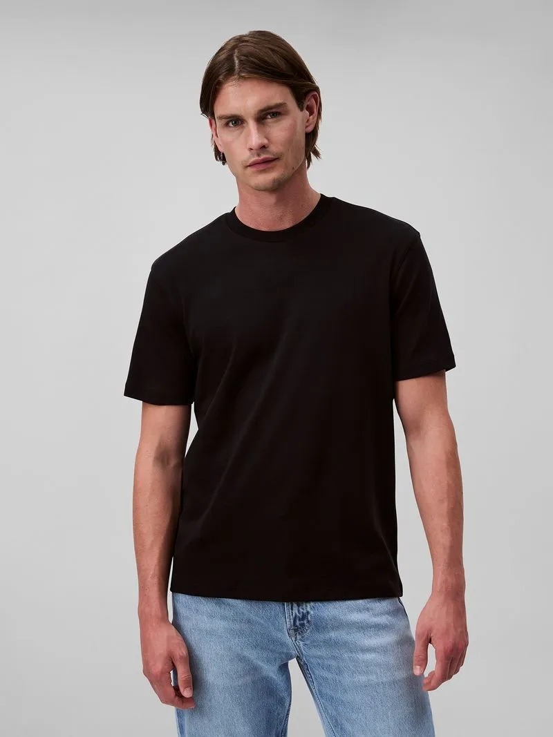 T-SHIRT CAB. -SS SUPIMA INTERLOCK SOLID CREW-BLACK