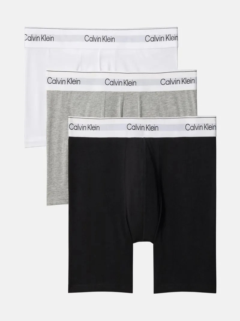 BOXER CAB. BRIEF PQX3-GREY HEATHER/WHITE/BLACK