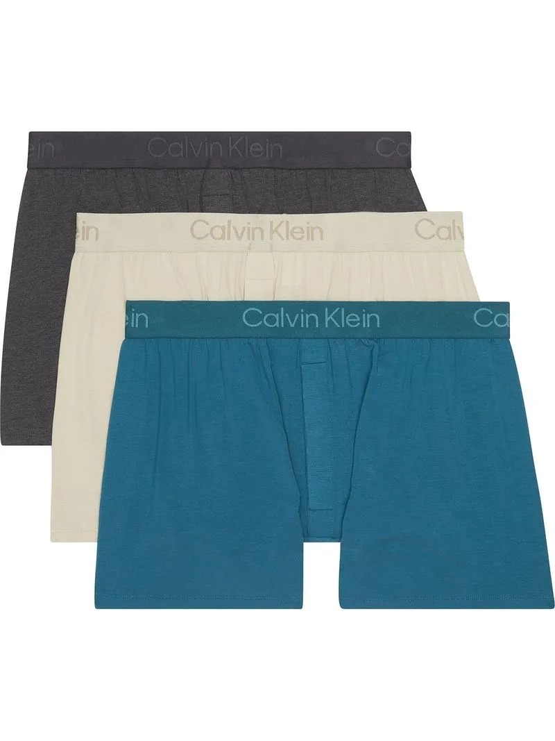 BOXER CAB. -SLIM 3PK-CHARCOAL HEATHER/ALOE ESENCE/T-L - L