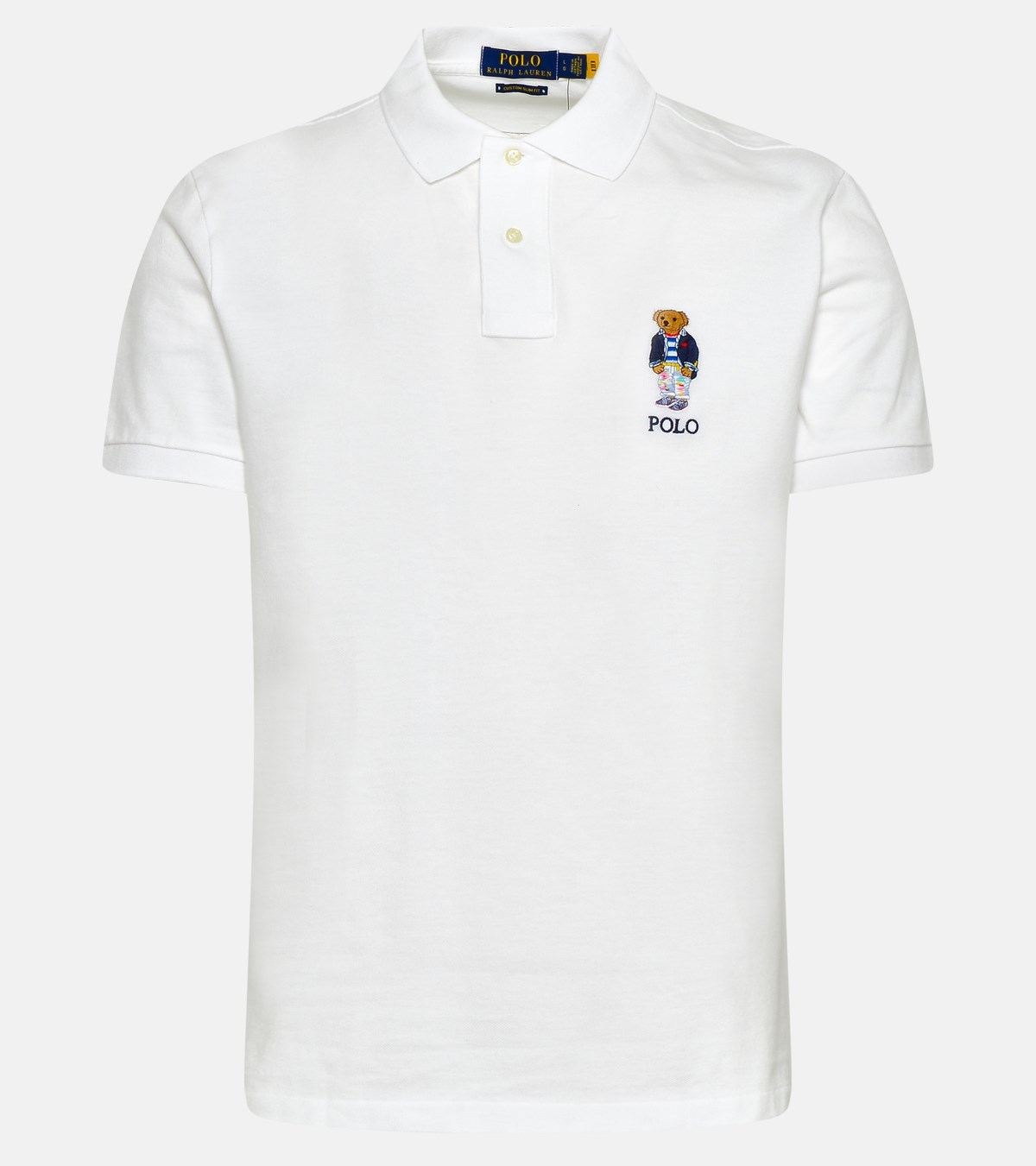 REMERA C/POLO PIQUET-CR21 WHITE CLR SHOP BEAR-XXL - XXL