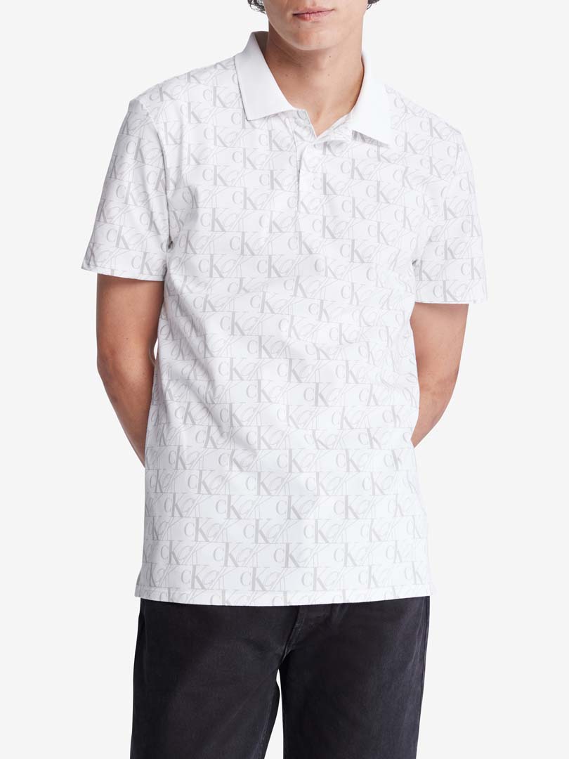 REMERA C/POLO JERSEY -BRILLIANT WHITE