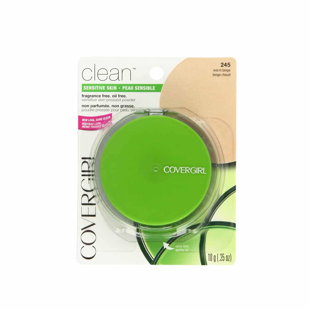 CLEAN SENSITIVE SKIN PRESSED POWDER, WARM BEIGE