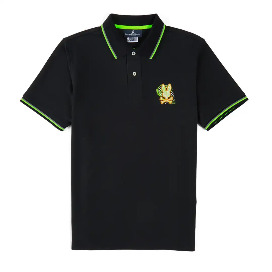 REMERA C/POLO CABALLERO-BLACK