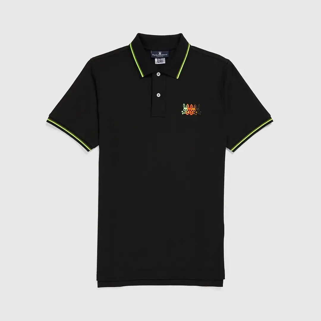 REMERA C/POLO CABALLERO-BLACK