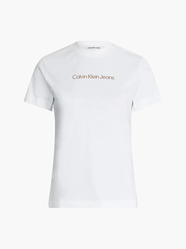 T-SHIRTS DAMA M/C-BRIGHT WHITE / PERFECT TAUPE-L - L