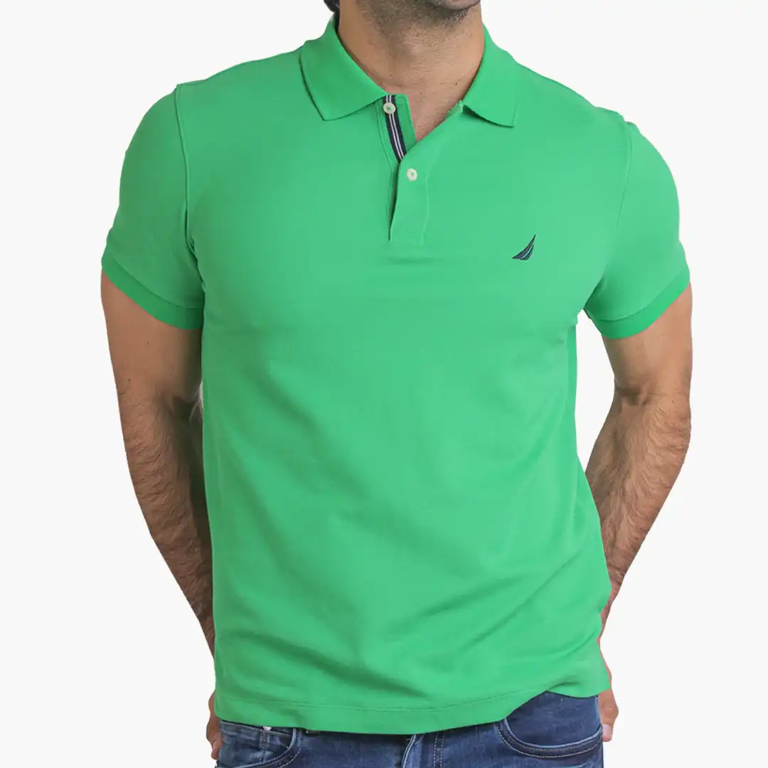 REMERA C/POLO CAB.-BRIGHT GREEN
