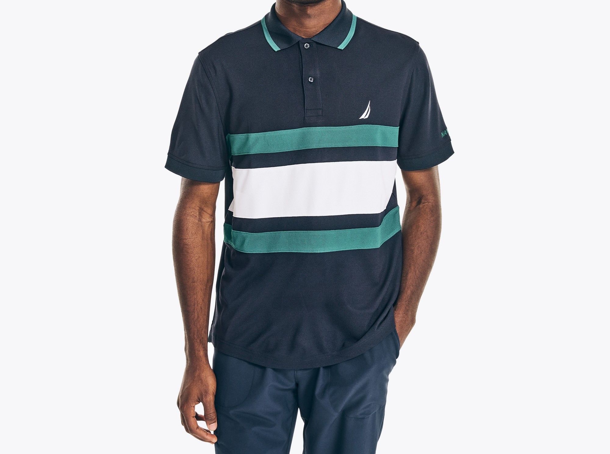 REMERA C/POLO CABALLERO-NAVY