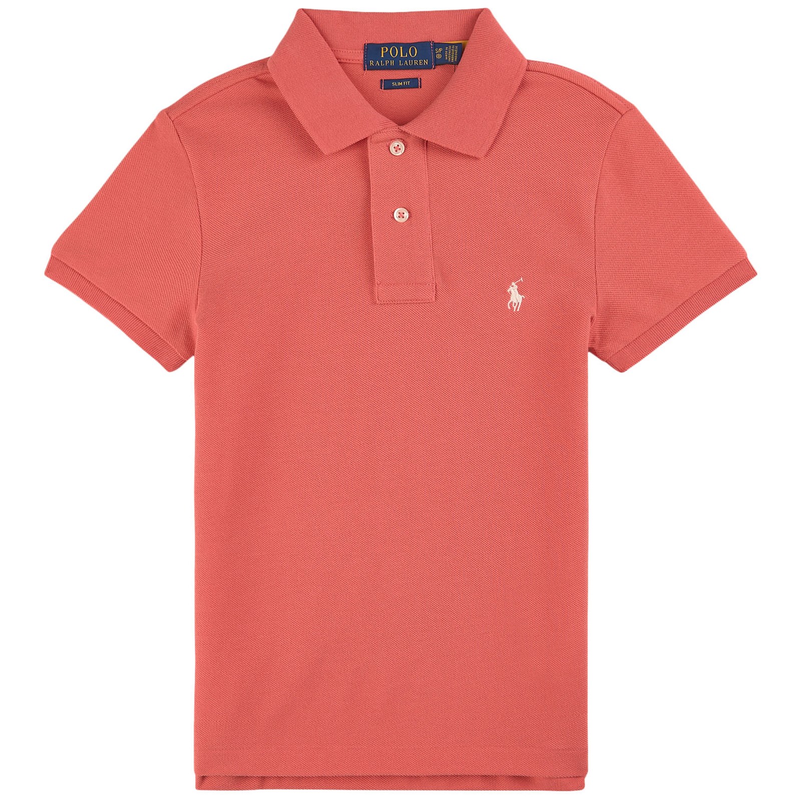 REMERA C/POLO BOYS-AMALFI RED/8158 SOFT WHITE