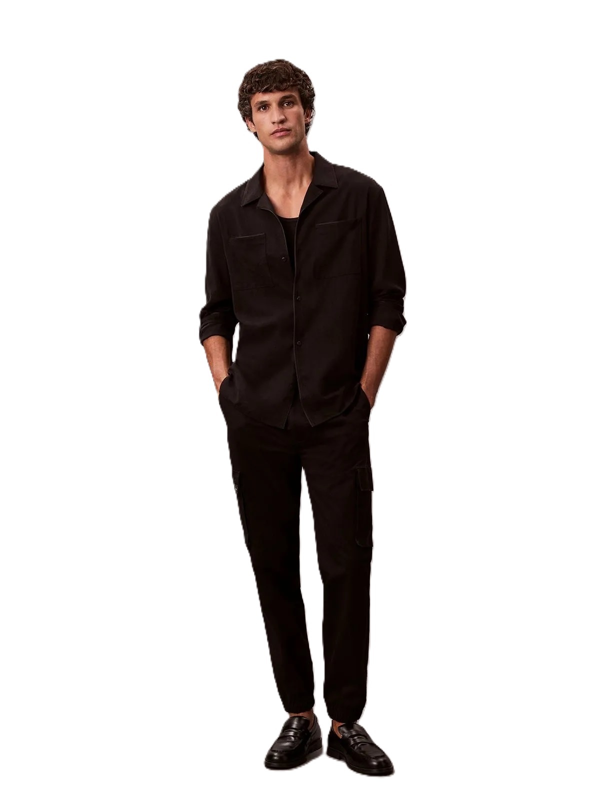 PANT. CAB. CARGO CON PRETINA ELASTICA -BLACK