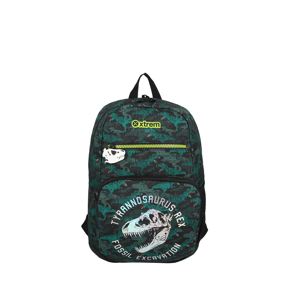 SCHOOL BACKPACK BOLT 320 GREEN DINO
