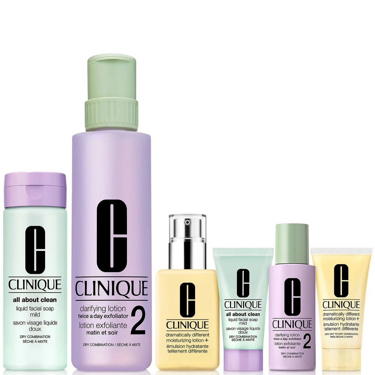 Clinique Set Tratamiento Rutina 3 pasos Rostro Great Skin Everywhere: Piel mixta-seca Holiday