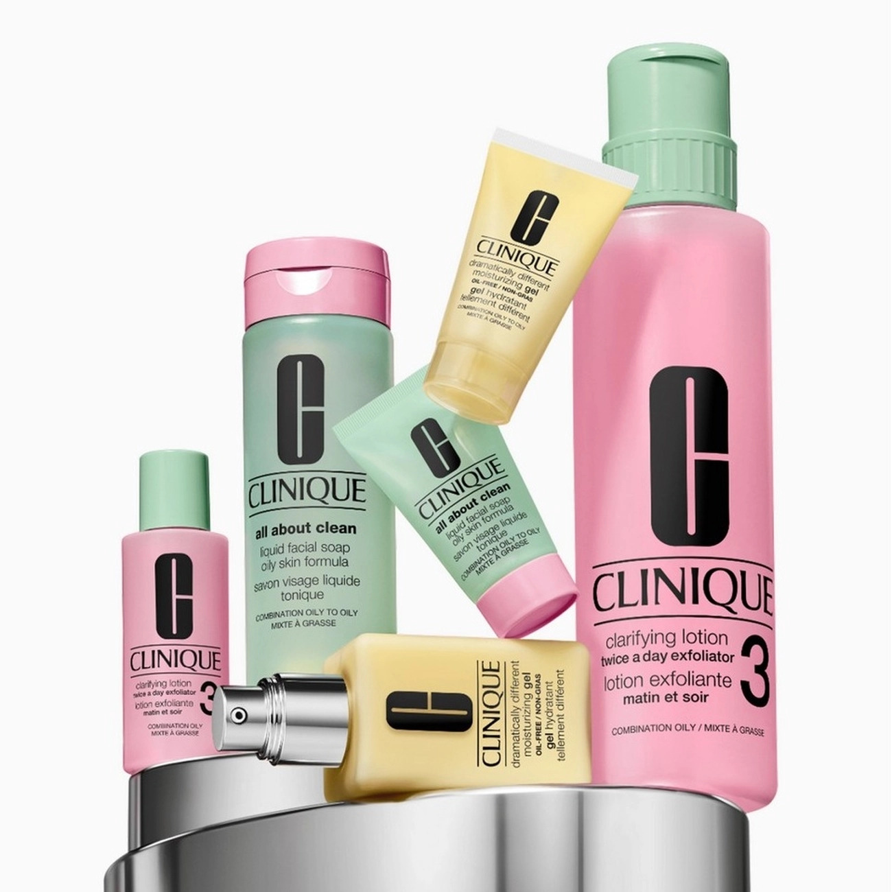 Clinique Set Tratamiento Rutina 3 pasos Rostro Great Skin Everywhere: Piel mixta-grasa Holiday