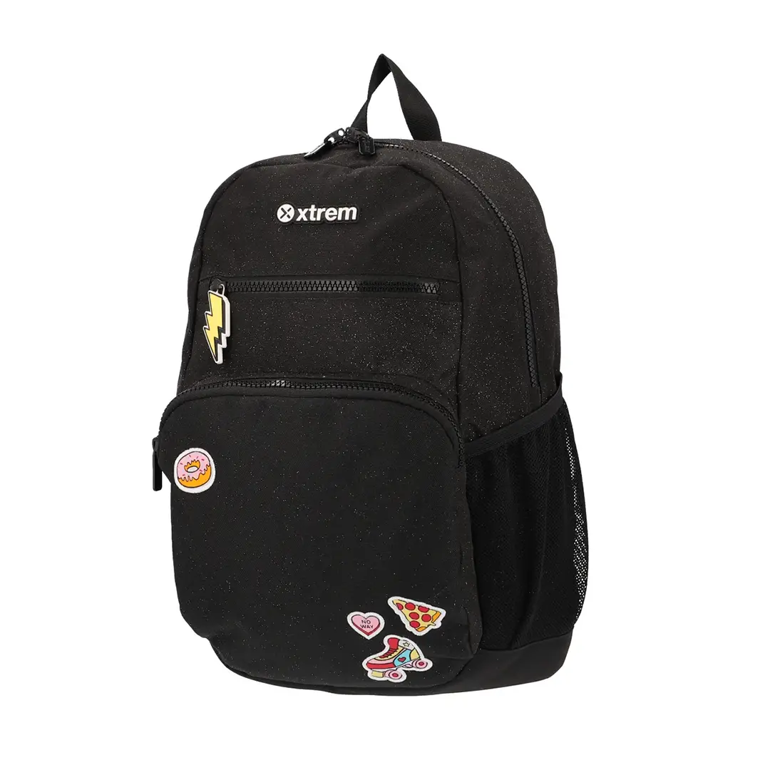 SCHOOL BACKPACK BOLT 220 BLACK PATCHES