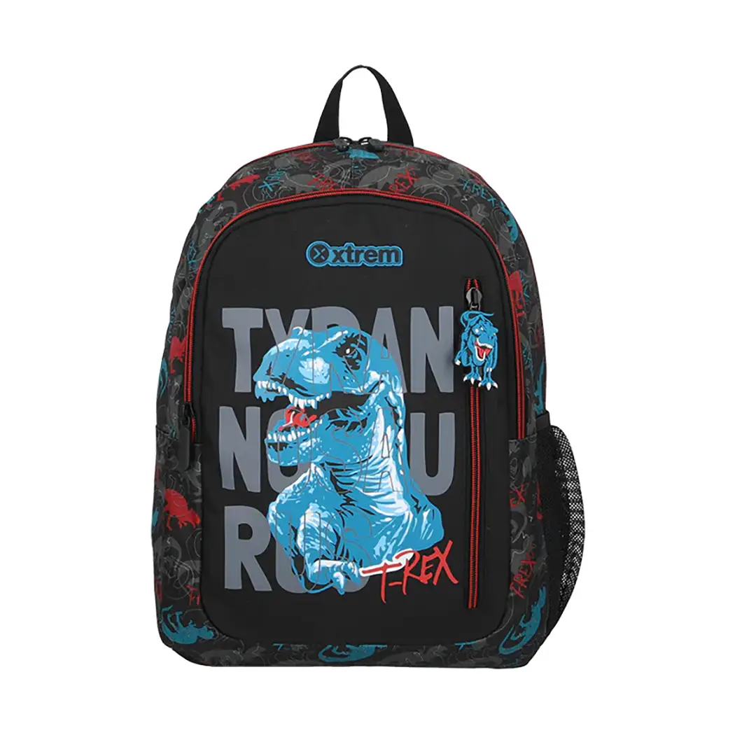 SCHOOL BACKPACK LOGAN 312 BLACK DINO