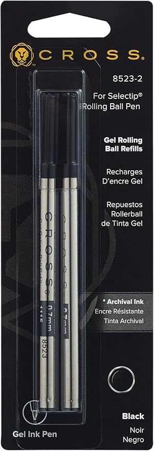 ROLLERBALL GEL INK REFILL FOR SELECTIP PENS, MEDIUM, PACK OF 2
