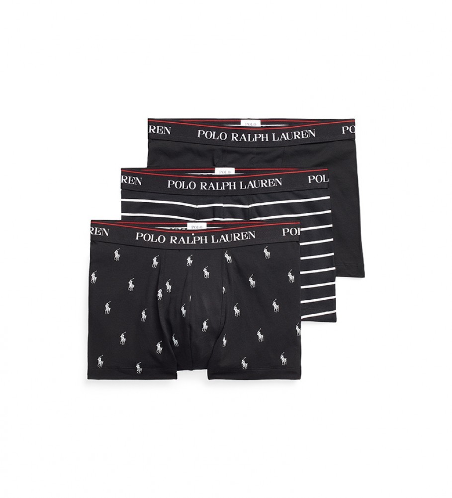 BOXER CAB.-CLSSIC TRUNK-3 PACK-3PK BLK/BLK WHT STRP/BLK