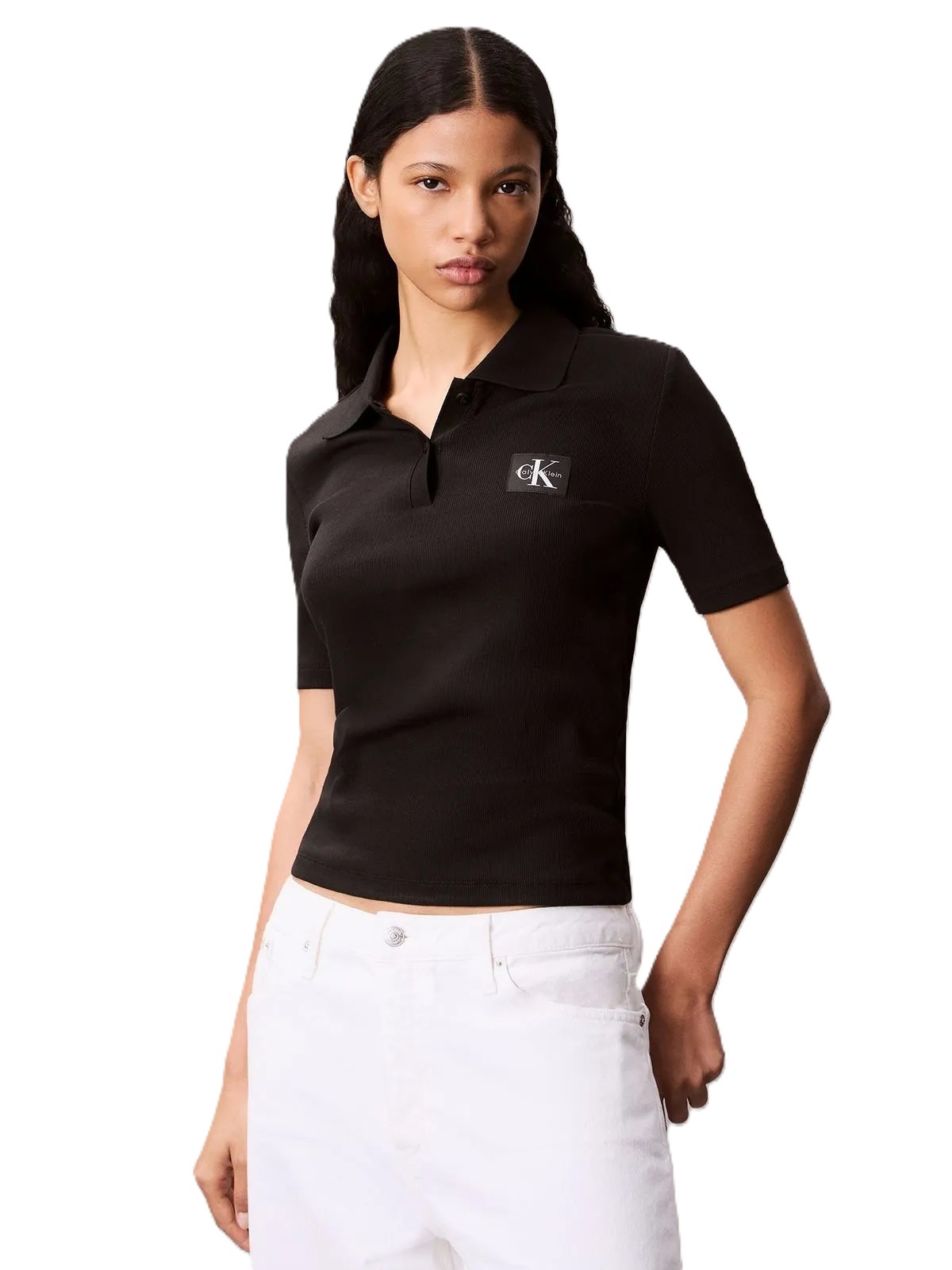 REMERA C/POLO DAMA-BLACK