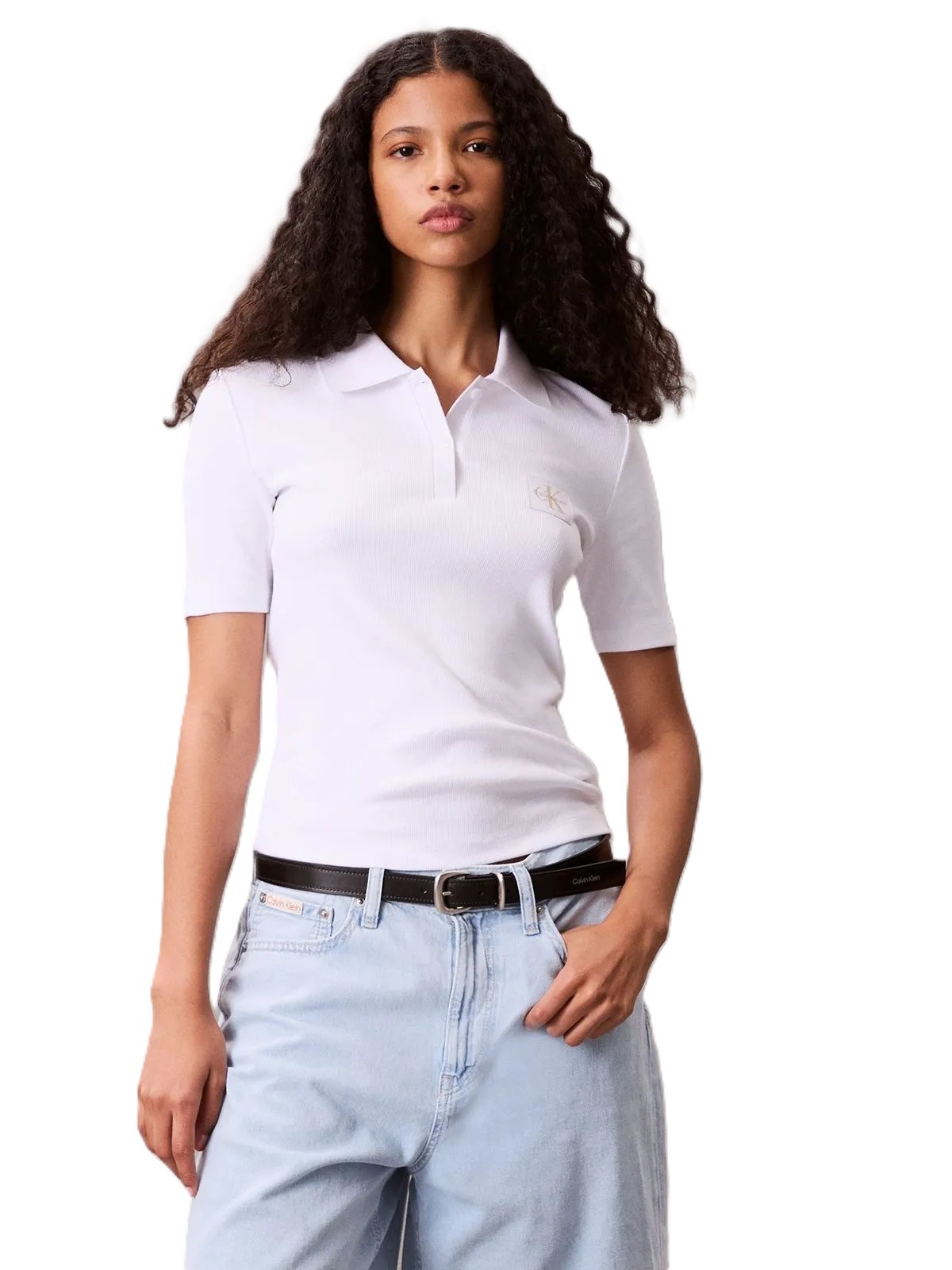 REMERA C/POLO DAMA-BRILLIANT WHITE