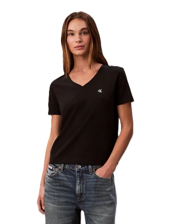 T-SHIRT DAMA ESCOTE V-BLACK