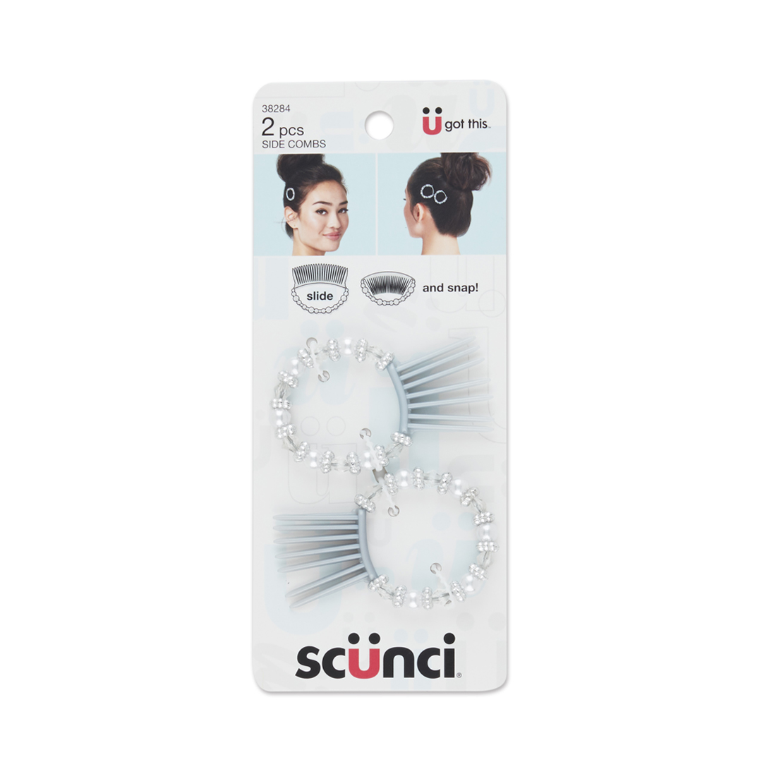 2PK BEADED SNAP COMBS