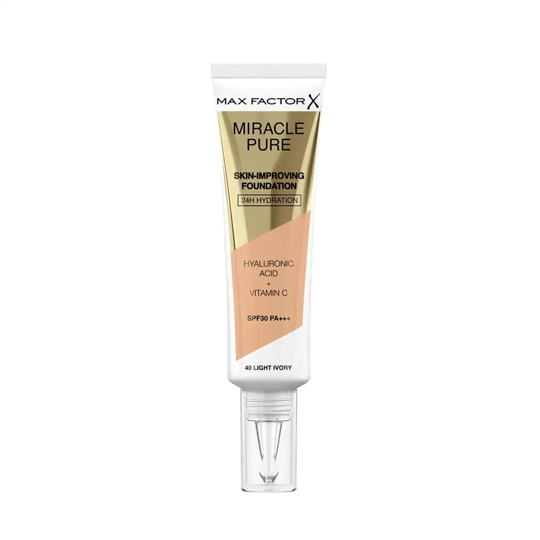 MIRACLE PURE SKIN IMPROVING LIQUID FOUNDATION, LIGHT IVORY