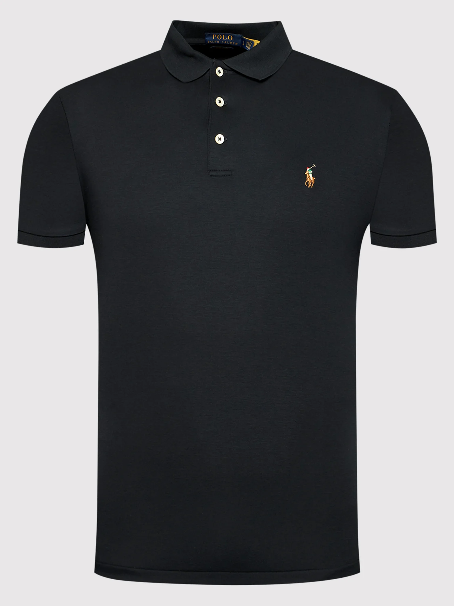 Remera c/polo-Interlock C/Slim-POLO BLACK