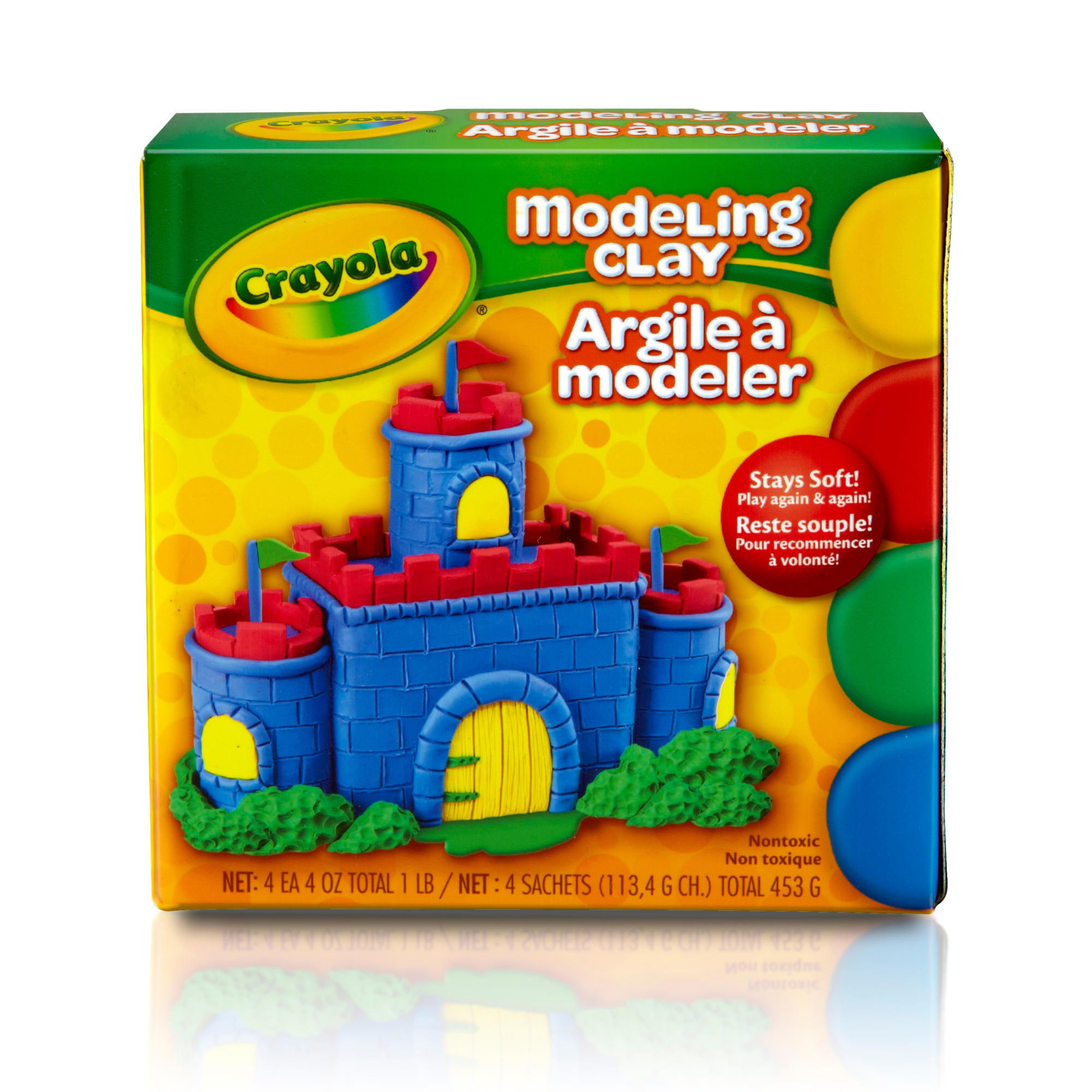 CRAYOLA MODELING CLAY, ASSORTED COLORS 4 COUNT