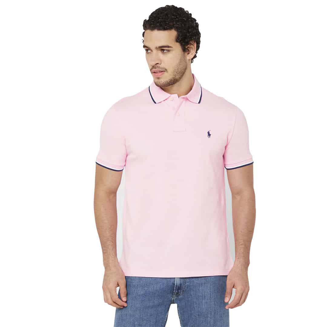 Remera c/polo-Piquet C/Slim-CARMEL PINK/C7996