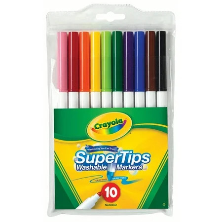CRAYOLA 24/10CT. WASHABLE SUPER TIPS MARK