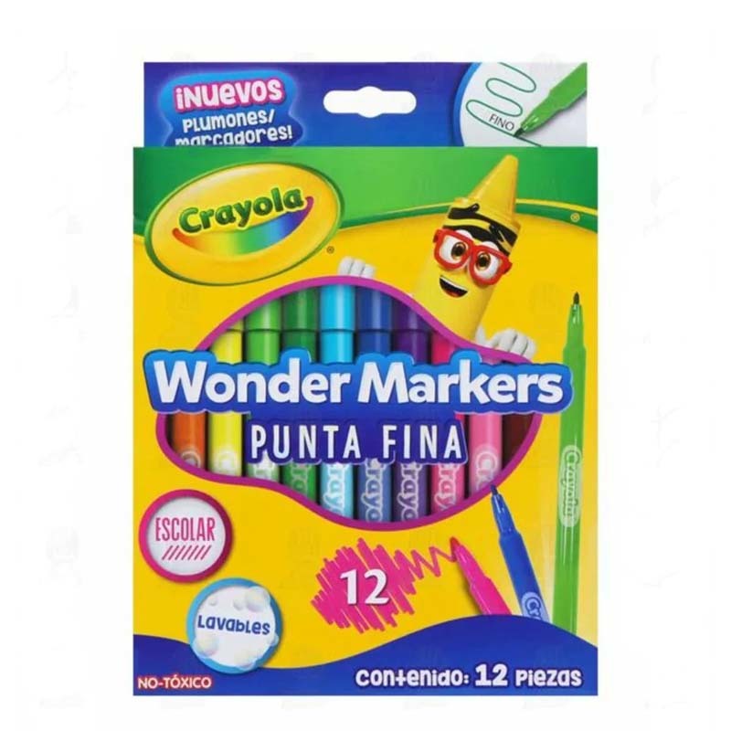CRAYOLA 24/12CT. FINE TIP MARKERS-WONDER MARKER
