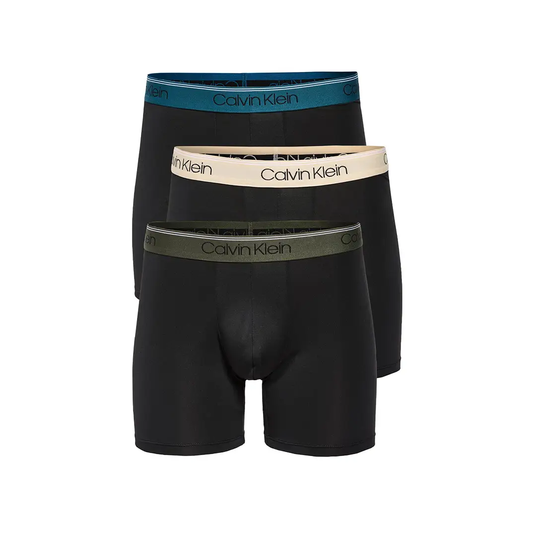 BOXER BRIEF PQX3-BLACK BODIES W/ OLIVE, TAPIOCA-XL - XL