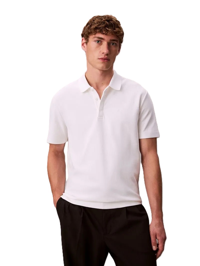 REMERA C/POLO CAB. ALGODON INTERLOCK -BRIGHT WHITE