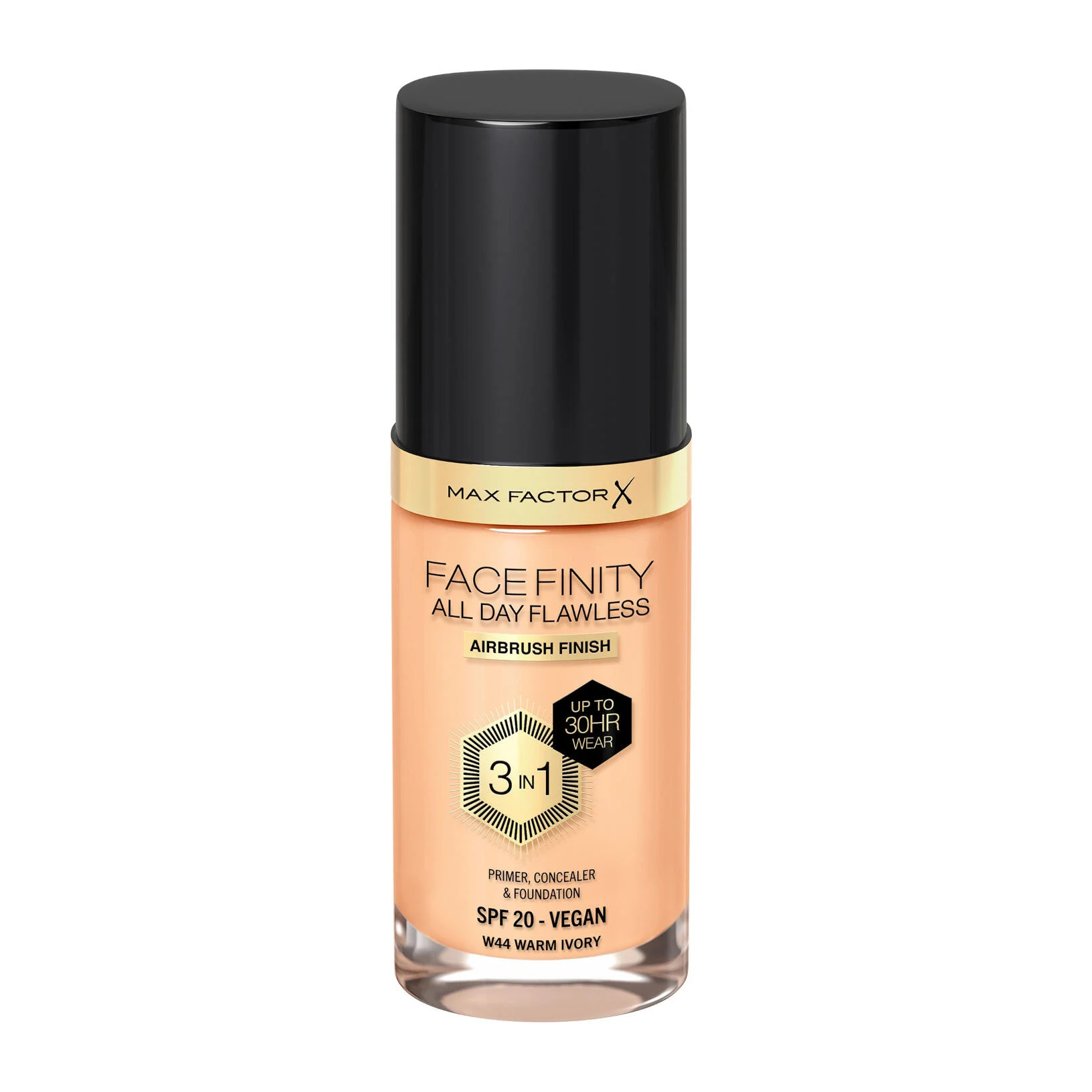 FACEFINITY ALL DAY FLAWLESS LIQUID 3 IN 1, WARM IVORY